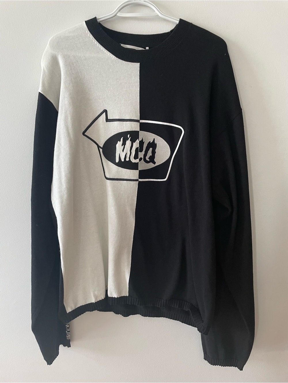 McQ Alexander McQueen Two-Tone Knit Sweater